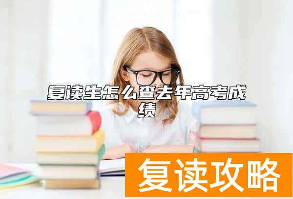 复读生怎么查去年高考成绩